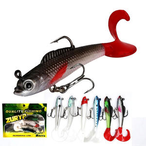 Señuelos <span class=keywords><strong>de</strong></span> simulación <span class=keywords><strong>de</strong></span> cebo <span class=keywords><strong>de</strong></span> pesca <span class=keywords><strong>de</strong></span> goma suave con cola curva <span class=keywords><strong>de</strong></span> con gancho - Product Image 1