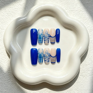 Juego <span class=keywords><strong>de</strong></span> 10 <span class=keywords><strong>Uñas</strong></span> <span class=keywords><strong>Postizas</strong></span> Cuadradas Hechas a Mano con Cobertura Total <span class=keywords><strong>para</strong></span> <span class=keywords><strong>Niñas</strong></span>, Diseño <span class=keywords><strong>de</strong></span> Ataúd, <span class=keywords><strong>Uñas</strong></span> <span class=keywords><strong>Postizas</strong></span> a Presión - Product Image 3