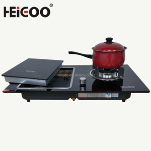 2 fours à gaz en verre, cuiseur hybride en céramique à <span class=keywords><strong>Induction</strong></span> infrarouge, <span class=keywords><strong>plaque</strong></span> <span class=keywords><strong>de</strong></span> cuisson, 2 - Product Image 1