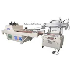 Spot UV Coating Machine Screen Printer Flatbed Vacuum Silk Screen Printing Machine with automatic blanking device