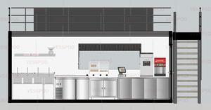Casa Contenedor Modular Expandible de 20 Pies para Cafetería, Restaurante o Tienda, Fabricada con Panel Sándwich y Acero de Alta Calidad - Product Image 4