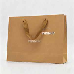 Sacs en papier <span class=keywords><strong>kraft</strong></span> de luxe recyclables pour l'emballage, avec logo personnalisé imprimé, pour vêtements, cadeaux, shopping, grand <span class=keywords><strong>sac</strong></span> en papier avec poignée et logo - Product Image 5