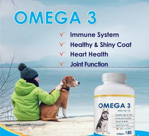 Wholesale Heart Health Supplements Pet Care Alaska Salmon Oil Softgel 120 Omega 3 Fish Oil Capsules Soft Gels For Dogs And Cats