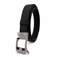 Ceinture en nylon légère et décontractée pour homme avec boucle automatique réglable en alliage, idéale pour les voyages en extérieur et le travail, ajustement personnalisé à la taille