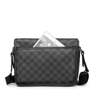 Borsa a Tracolla Monospalla da Uomo in Pelle PVC di Alta Qualità, Stile Giapponese Coreano, Casual Quadrata, Modello <span class=keywords><strong>Postino</strong></span> - Product Image 4