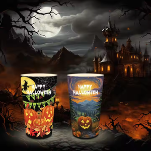 Richshining Offre Spéciale 14oz Halloween Party LED Tasse Liquide Activé Lumière Tasse Tasse Crâne Forme Clignotant Tasse pour Bar Party - Product Image 1