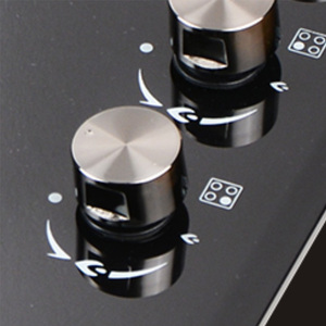 Estufa de <span class=keywords><strong>gas</strong></span> de vidrio negro duradero con diseño integrado sin costuras, cocina multiquemador para uso doméstico. - Product Image 5