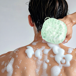 Brosse de bain carrée en silicone double face pour bébé avec tête de massage tactile pour usage en toilette, multifonctionnelle - Product Image 4