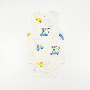 Ropa infantil de verano para niños y niñas, chaleco sin mangas para bebés, pelele triangular, traje para gatear, diseño estampado de talla grande para extranjeros - Product Image 5