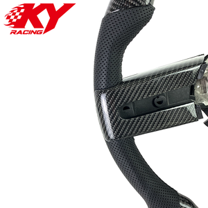 Volante deportivo personalizado de fibra de carbono y cuero, compatible con Ford Mustang S197 GT GT500 Shelby 2005-2014 - Product Image 2