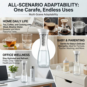 Nouvelle carafe filtrante à <span class=keywords><strong>eau</strong></span> en verre minéral 2026 avec charbon actif pour éliminer le chlore, idéale pour la maison et les camping-cars - Product Image 4