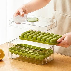 แม่พิมพ์ถาดน้ำแข็ง<span class=keywords><strong>แบบ</strong></span>ทำมือสุดฮอตกล่องใส่น้ำแข็ง<span class=keywords><strong>ทรง</strong></span>สี่เหลี่ยมมีลายตาราง2แพ็กสำหรับกล่องใส่น้ำแข็ง - Product Image 3