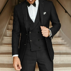 Semplice <span class=keywords><strong>smoking</strong></span> Party Slim abito Casual giacca pantaloni da <span class=keywords><strong>uomo</strong></span> 3 pezzi Set Sehe Fashionbisou - Product Image 5