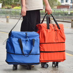 Large Capacity Travel Duffel <b>Bag</b> Expandable <b>Wheeled</b> Gym <b>Bag</b> Lightweight <b>Overnight</b> Luggage with Storage Pocket for Outdoor Sports - Product Image 5