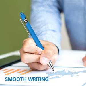 <span class=keywords><strong>2</strong></span> в 1 стильная ручка с логотипом, металлический стилус для сенсорных экранов, 1,0 мм черными чернилами - Product Image 5