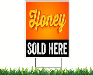 Meilleure vente : Panneau personnalisé pour apiculture, résistant aux intempéries, en Coroplast, pour extérieur, pelouse, apiculture, ferme, publicité et décoration, avec piquet métallique - Product Image 6
