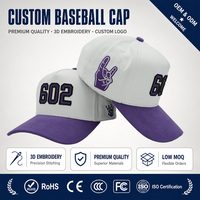 Casquettes de baseball personnalisées de haute qualité, luxe, 5 panneaux, deux tons, en daim et coton, ajustables, pour hommes et femmes, avec logo brodé