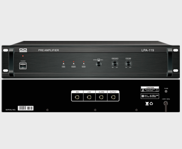QQCHINAPA Pre Amplifier with Voice Alarm Lpa-119 Emergency Alarm