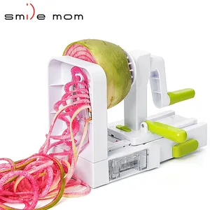Adjustable Thickness Vegetable Slicer Chopper Hand Operated Rotary Spiralizer Household Use Kitchen Practical Gadget Tool