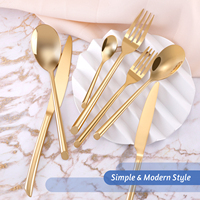 Wholesale Stainless Steel Bulk Gold Flatware Used for Restaurant and Wedding Event