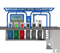 RNKJ Personnalisation de la marque 1100L Six classifications Poubelles souterraines Système de poubelles intelligentes Conteneur de recyclage des déchets