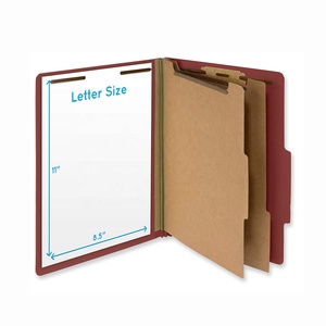 2025 mục tái chế Kích thước hợp pháp pressboard phân loại thư mục với ốc vít 2 ngăn màu đỏ sẫm thư nộp hồ sơ sản phẩm - Product Image 3