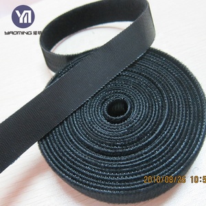 Tela de terciopelo negro sujetador <span class=keywords><strong>suave</strong></span> de doble cara cinta de gancho y bucle - Product Image 3