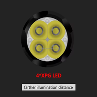 4 * XPG kecil Mini portabel daya tinggi Super terang USB isi ulang lampu senter luar ruangan berkemah pena klip Led senter taktis
