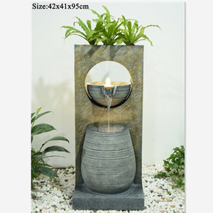 <span class=keywords><strong>Fontaine</strong></span> d'eau décorative haut de gamme en résine pour la maison, idéale pour le salon, la terrasse et le jardin - Product Image 5