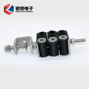 Double holes type telecom parts feeder cable clamp power cable clamp