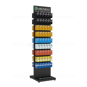 Support de panneau perforé en métal double face avec crochets, étagère au sol pour l'organisation des cartes SIM et des petits accessoires mobiles, présentoir de vente au détail - Product Image 2