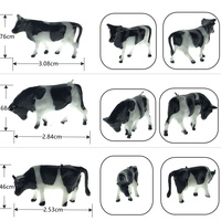 Mini Modelo de Vaca de Plástico a Escala 1/87 y 1/150