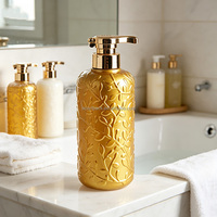 Nouvelle Arrivée Bouteille Vide Unique pour Shampooing et Soins Corporels 500ml avec Motif Floral en Relief – Emballage Cosmétique