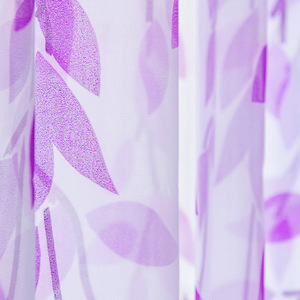 Usine personnalisée en gros impression de motif de feuille rideau transparent Hojas Cortinas - Product Image 6