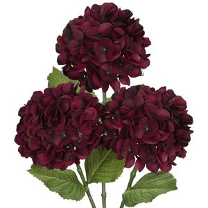 21 couleurs de fleurs artificielles à grosse tête, blanches, roses, bleues, rouges, toucher réel, hortensia de haute qualité - Product Image 1