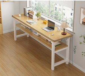 Banco <span class=keywords><strong>de</strong></span> trabajo <span class=keywords><strong>de</strong></span> mesa larga simple, escritorio <span class=keywords><strong>de</strong></span> ordenador estrecho montado en la pared para dormitorio <span class=keywords><strong>de</strong></span> niñas o habitación <span class=keywords><strong>de</strong></span> <span class=keywords><strong>alquiler</strong></span> para estudiantes, uso en el hogar y la Oficina - Product Image 2