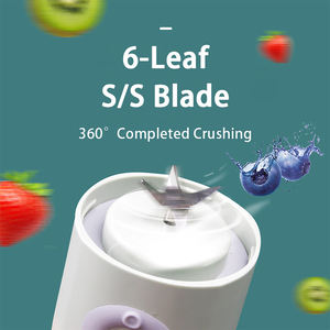 Mini-mixeur électrique portable 400 ml avec 6 lames, rechargeable par USB, pour usage extérieur et en voiture - Product Image 5