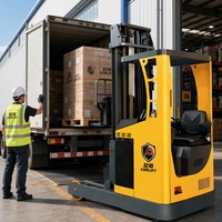 Chariot télescopique électrique à batterie lithium-ion avec pneus en polyuréthane, modèle CQD15, capacité de charge de 3330 kg
