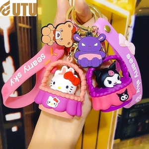 San-rioed dibujos animados Kulomi hellokitty colgante decoración coche llavero pequeño regalo al por mayor-F - Product Image 4