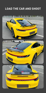 992 stile in vera fibra di carbonio in fibra di carbonio Spoiler posteriore grande ala di coda per 911 <span class=keywords><strong>Porche</strong></span> 911.1 911.2 <span class=keywords><strong>turbo</strong></span> - Product Image 6