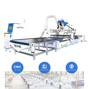 Automatic Loading And Unloading 4*8ft Cnc 3 Axis Atc Wood Cnc Router Linear tool changing cnc cutting machine with saw
