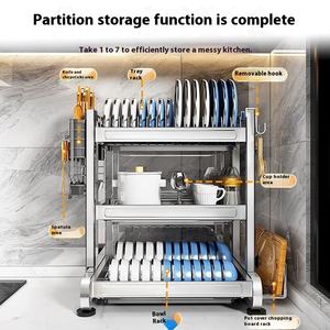 <span class=keywords><strong>Escurridor</strong></span> <span class=keywords><strong>de</strong></span> <span class=keywords><strong>platos</strong></span> <span class=keywords><strong>de</strong></span> cocina <span class=keywords><strong>de</strong></span> acero inoxidable 304 Extra grande OEM para <span class=keywords><strong>platos</strong></span>, cubiertos, cuchillos, tablas <span class=keywords><strong>de</strong></span> cortar con <span class=keywords><strong>escurridor</strong></span> - Product Image 6