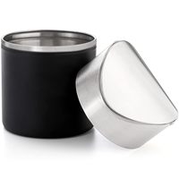 Ensemble de poubelles miniatures en acier inoxydable avec couvercle à bascule pour table de bureau