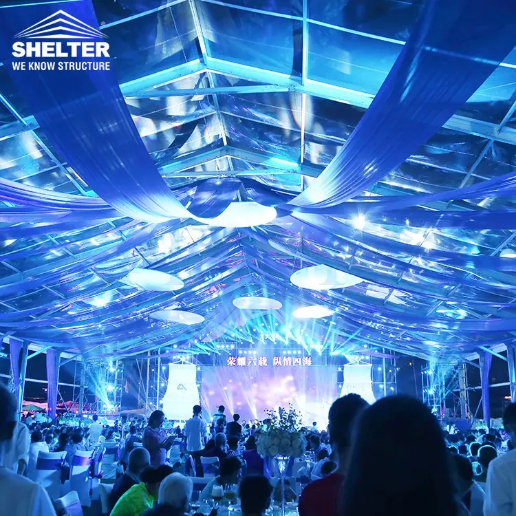 Outdoor Transparent Event Space Roofs Marquee Tents Shelter Cover Party Clear Roof Wedding Tent