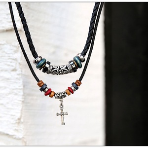 Collana con Ciondolo a Croce e Ancora in Stile Coreano per Uomo e Donna, Gioielli Retrò, Regalo per Coppie - Product Image 4