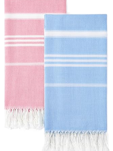 ผ้าเช็ดตัวชายหาดขนาดใหญ่ รุ่น Lemon Blue Modern ของ Msf เนื้อนุ่ม สบาย แบบ Fouta Hammam แห้งเร็ว ไม่ติดทราย น้ำหนักเบา - Product Image 3