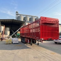Semi-remorque porte-conteneurs JINFENG en acier à trois essieux avec suspension pneumatique et train de roulement robuste haute capacité pour camions et remorques