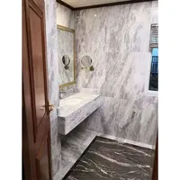 Carrelage mural en marbre gris, tapisserie de luxe pour intérieur de maison, hauts de vanité, en pierre, tendance 2021