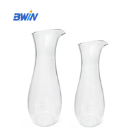 Carafe en polycarbonate personnalisable de 28 cm, verre à fête moderne transparent pour le vin et le jus, fabriqué en plastique durable