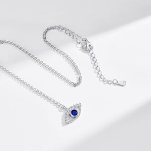 Collier Pendentif Dylam Jewelry Tendance en Argent S925 avec Zirconia 5A et Saphir, Protection Spirituelle Turque Contre le Mauvais Œil Bleu - Product Image 5
